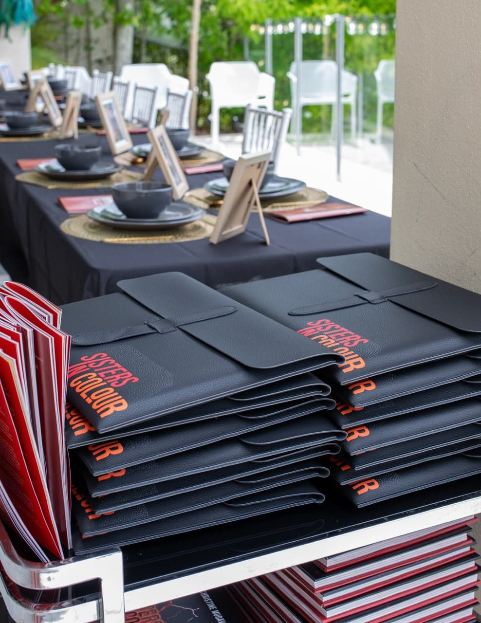 Sisters in Colour books and guest materials at the Book Launch