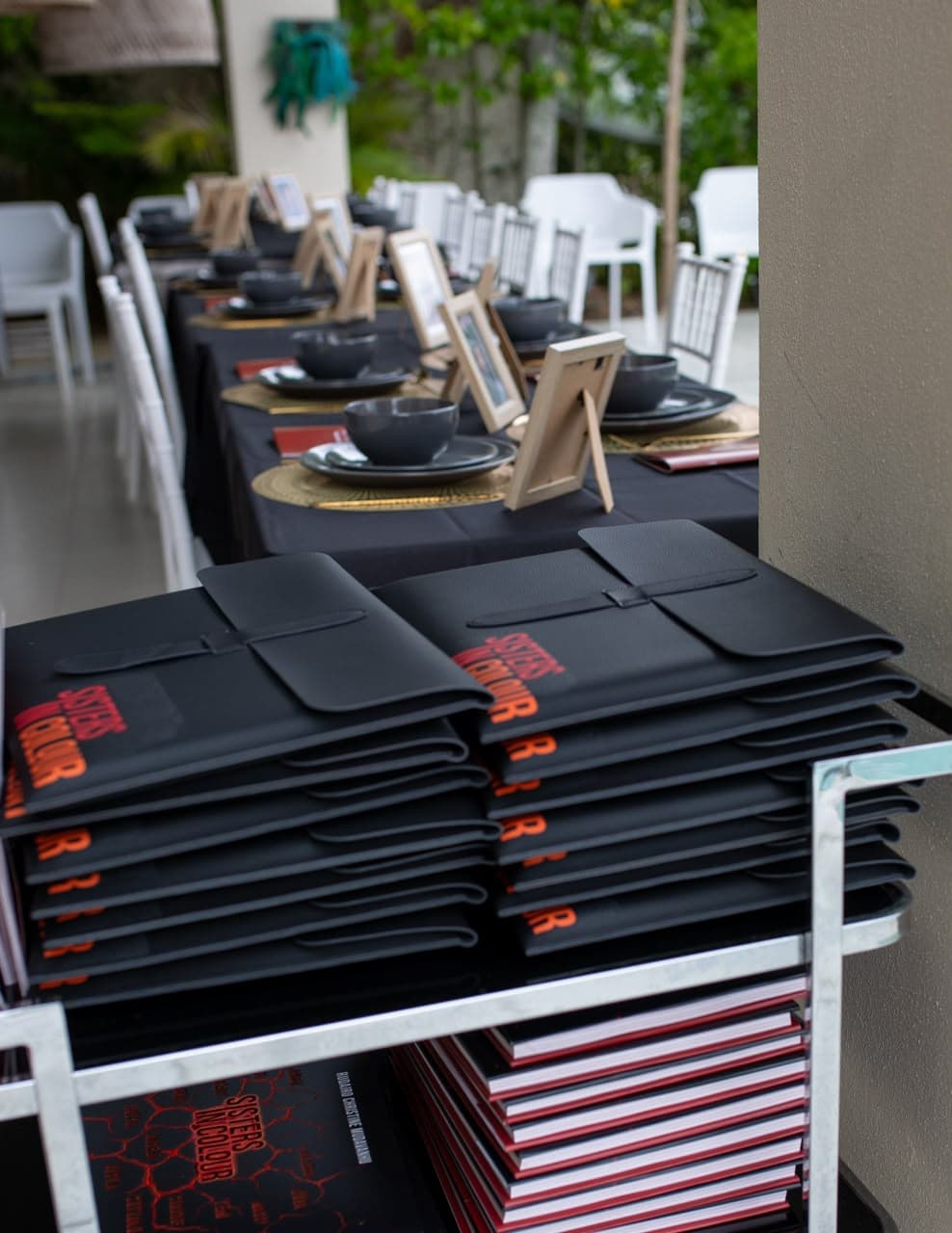 Sisters in Colour books displayed at a community gathering