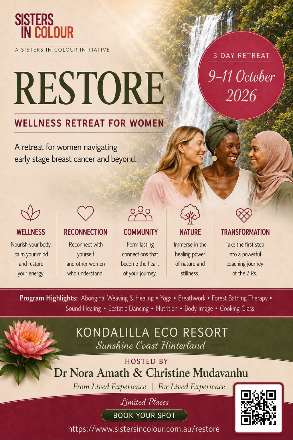 RESTORE wellness retreat poster